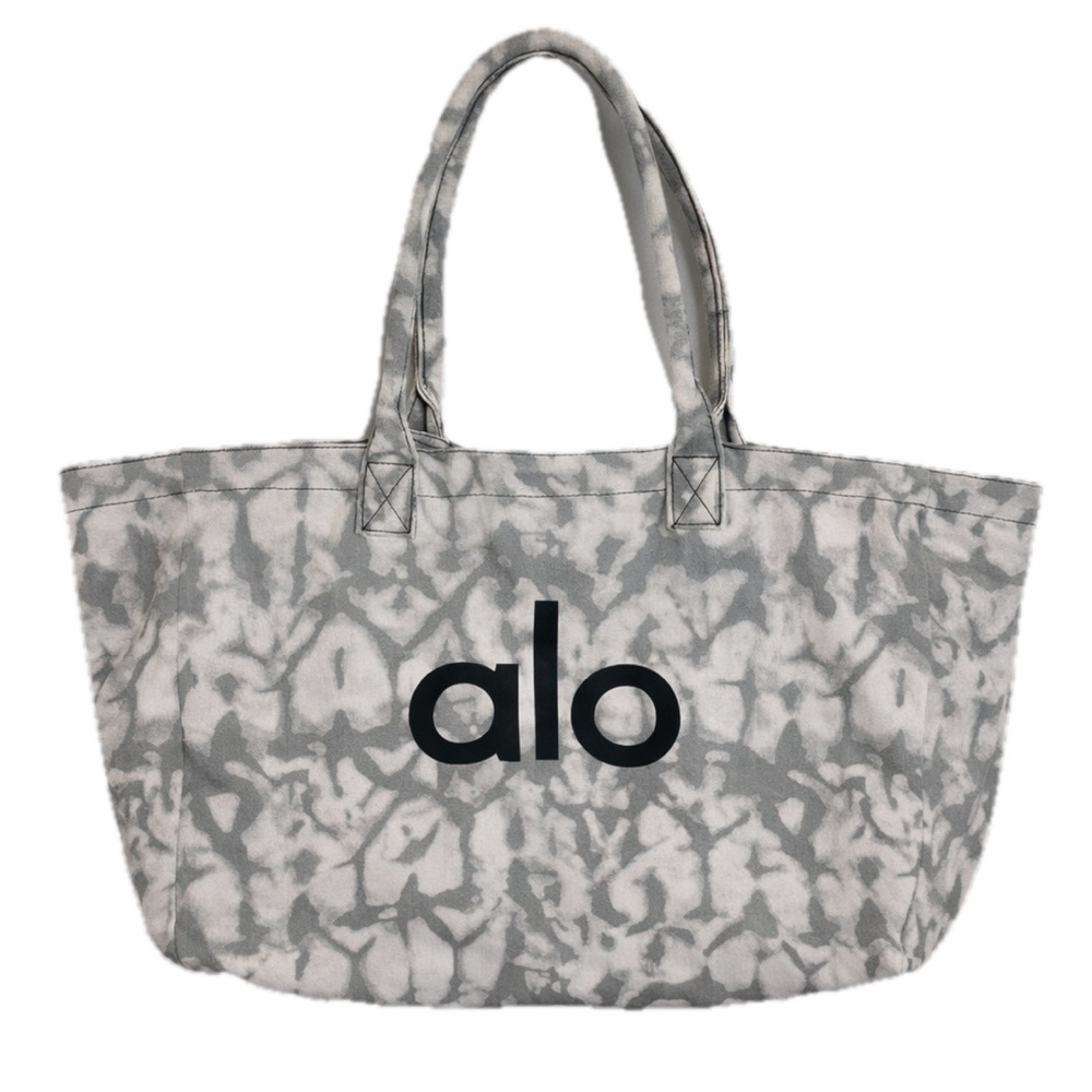 FINAL PRICE! Alo Yoga Oversized Iconic Shopper Tote Bag in Gray 100%  Cotton Bag - Picture 11 of 11